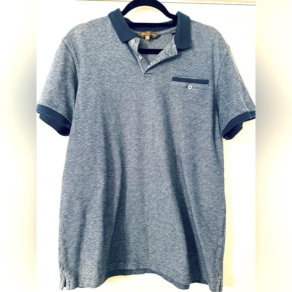 Ben Sherman,  size L polo,blue , 100% Cotton